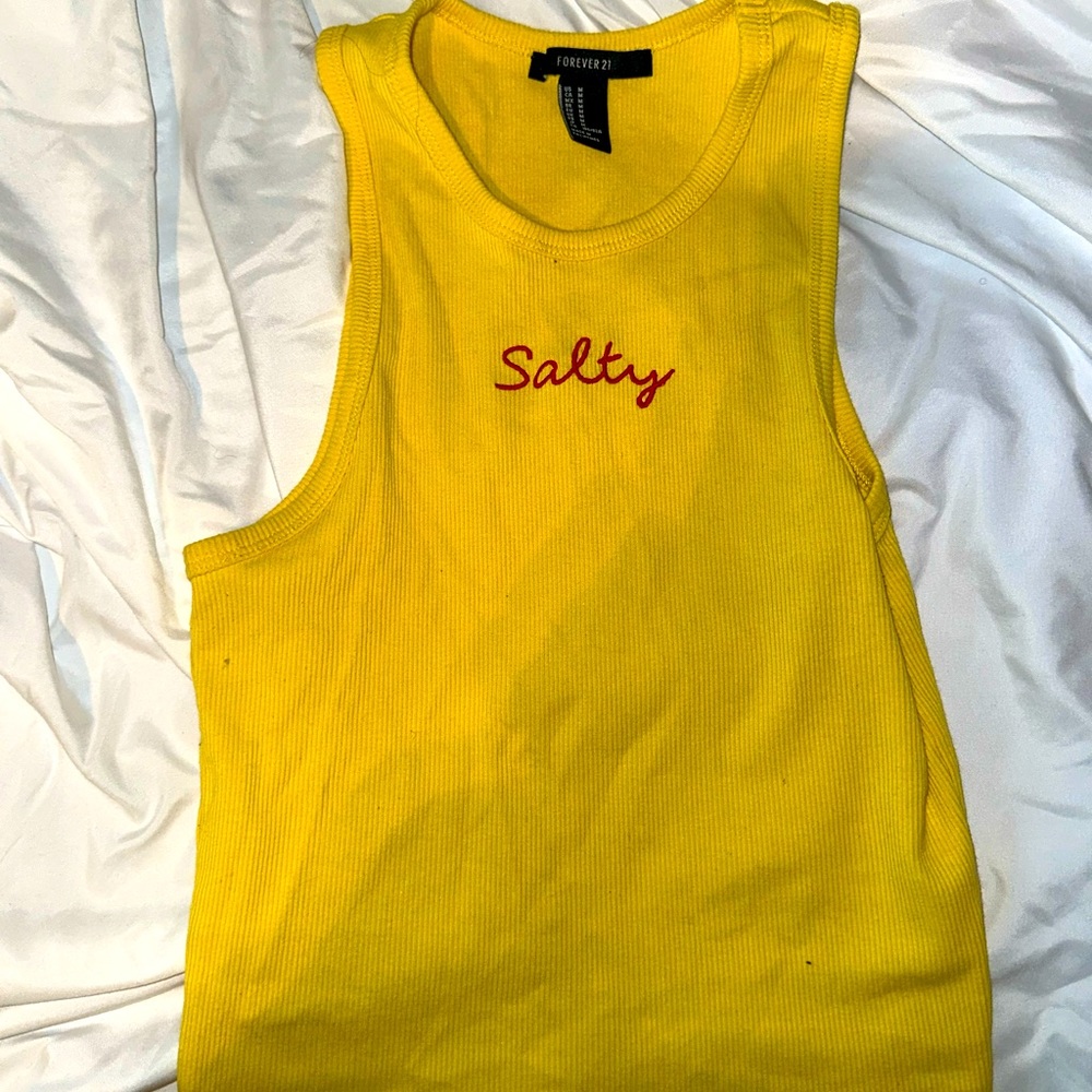 Salty Yellow Cropped Tank